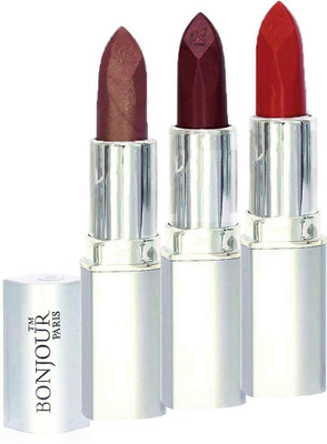 Bonjour Professional 0305 Coffee Maroon Brick Red Lipstick(Maroon, Coffee, Brick Red, 11.4 g)