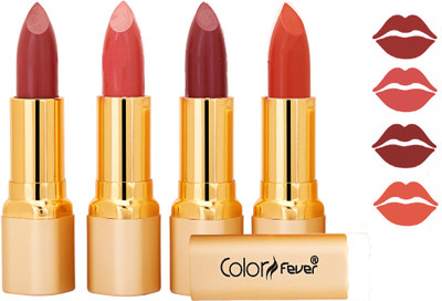 

Color Fever Exclusive Long Lasting Intense Wear Matte Lipstick (Multicolor) 69(Mauve, Peach, Mauve, Brick Orange, 16.8 g)