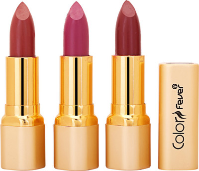 

Color Fever Non Transfer Premium Soft Matte Lipstick Set of 3 ( Mauve Plum Mauve Colors) 002(Multicolor, 12.6 g)
