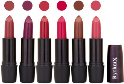 

Rythmx Multi Shade Soft Matte Lipstick (Pack of 6) 990(Shade - 030)