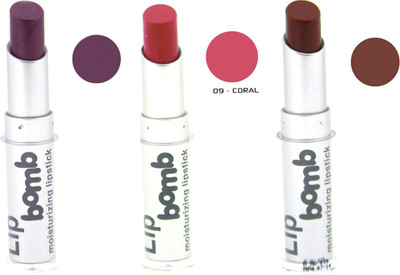 

Color Fever Bomb Matte Lipstick 5-2-9(Tan, Plum, Coral, 12 g)