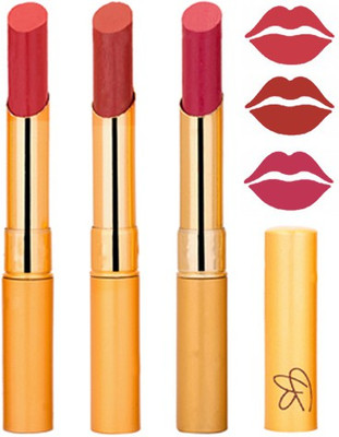 

Rythmx Mauve+Brik Red+Pink Color Lipstick Combo 328(Multicolor,)