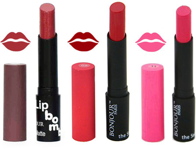 

Bonjour Paris Super Matte Lipstick Combo 162(Multicolor,, 10.5 g)