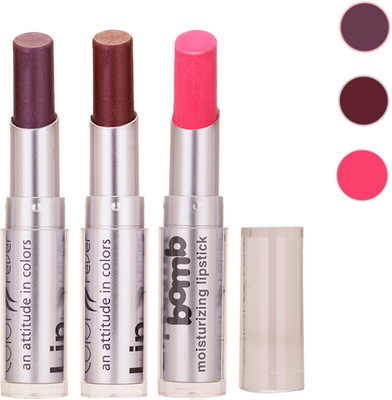 

Color Fever New Delhi Girls Selected Color Lipstick 40(Plum, Brown, Pink, 9.6 g)