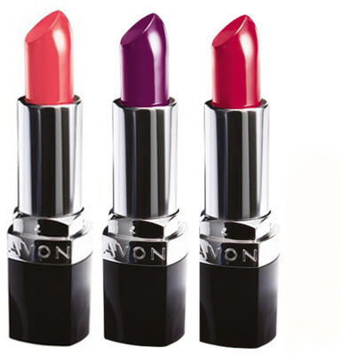 

Avon Ultra Color Ignite Lipstick(set of 3 different color)(Lava love, Ripe Papaya, Oxford Wine, 11.4 g)