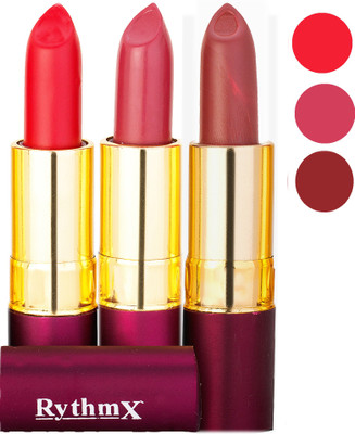 

Rythmx Matte Lipstick Combo 411 413 421(Multicolor)