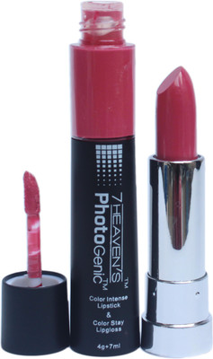 

7 Heaven's Color Intense Lipstick & Color Stay Lip Gloss(Cat Walk, 7 ml)