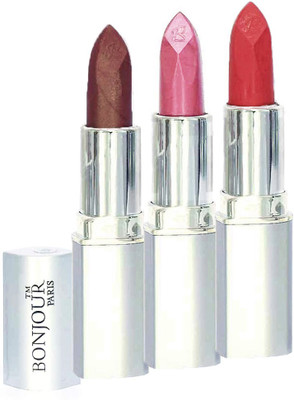 

Bonjour Professional 0338 Coffee Light PinkPeach Lipstick(Light Pink, Coffee, Peach, 11.4 g)