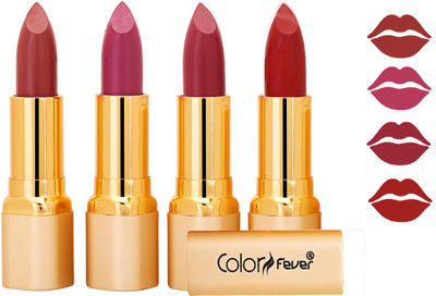 

Color Fever Exclusive Long Lasting Intense Wear Matte Lipstick (Multicolor) 27(Mauve, Plum, Mauve, Red, 16.8 g)