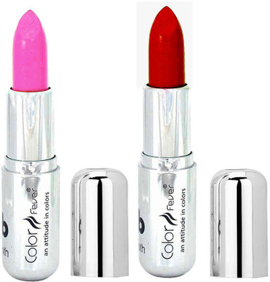 

Color Fever Creamy Matte Red Lipstick-24666(Light Pink, Red)