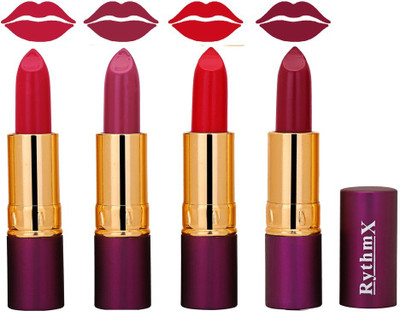 

Rythmx Deep Pink,Plum,Brick Red,Purple Shade Lipstick Combo 5109(Multicolor)