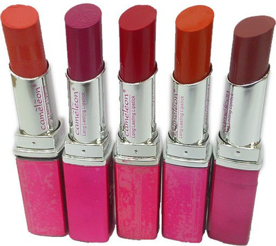 

Cameleon Long Lasting Set of 5 Lipstick(MultiColor, 18 g)