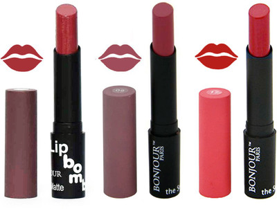 

Bonjour Paris Super Matte Lipstick Combo 159(Multicolor,, 10.5 g)