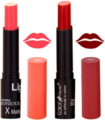 

Color Fever Peach Creamy Matte Lipstick-14-17(Purple, Maroon, 7 g)