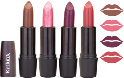 

Rythmx Spark Color Brown,Shimmer Purple,Purple,Lite Brown Shades Lipstick Combo 9852(Brown)