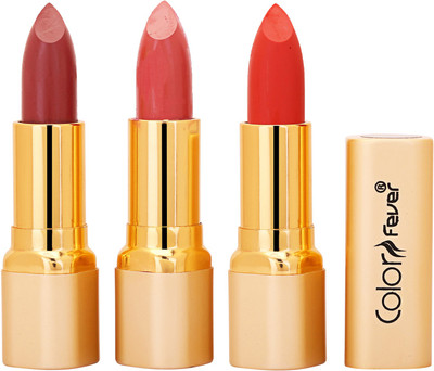

Color Fever Non Transfer Premium Soft Matte Lipstick Set of 3 ( Mauve Peach Orange Colors) 025(Multicolor, 12.6 g)