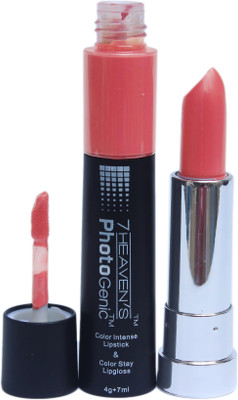

7 Heaven's Color Intense Lipstick & Color Stay Lip Gloss(Apricot, 7 ml)