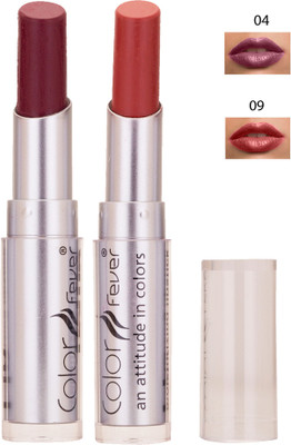 

Color Fever Matte Lipstick 04-09(Wine, Coral, 8 g)