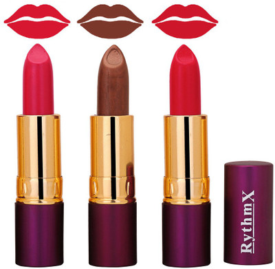 

Rythmx Rich creme Lipstick In Pearl Pink,Brown,Queen Red Shades 572(Brown)
