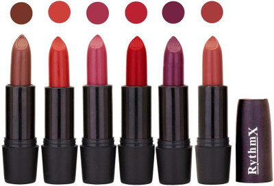 

Rythmx Multi Shade Soft Matte Lipstick (Pack of 6) 998(Shade - 038)