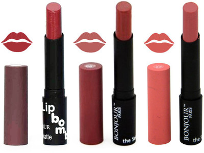 

Bonjour Paris Super Matte Lipstick Combo 128(Multicolor,, 10.5 g)