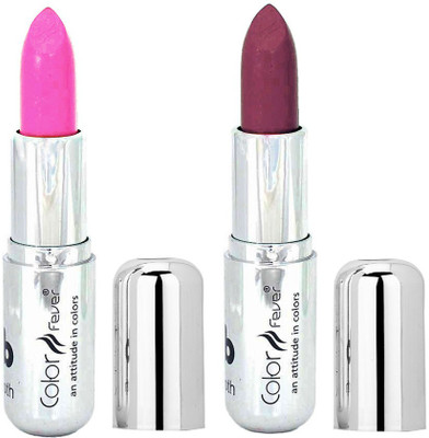 

Color Fever Creamy Matte Shine Purple Lipstick-24674(Light Pink, Purple)