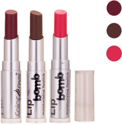 

Color Fever New Delhi Girls Selected Color Lipstick 100(Wine, Brown, Pink, 9.6 g)
