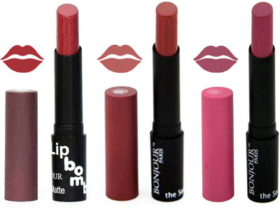 

Bonjour Paris Super Matte Lipstick Combo 131(Multicolor,, 10.5 g)