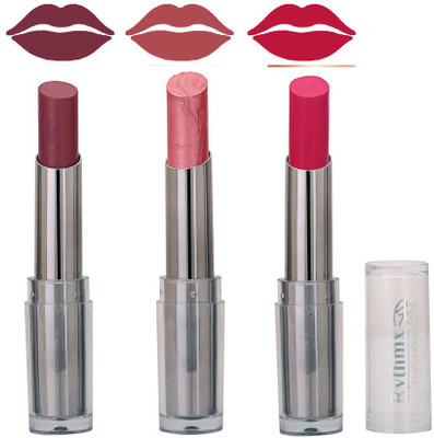 

Rythmx Smooth Matte Deep Plum,Shimmer Voilet, Loutas Pink Ultimate Shades Lipstick(Purple)