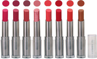 

Rythmx Rich Shades Smooth Matte Lipstick (Pack of 8) 552(Pearl Pink,Sheer Pink,Mauve,Shimmery,Peaches Pink,Redish Red,Brown)
