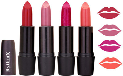 

Rythmx Rich Cream Red ,Pink,Gotcha,Charmed Shades Lipstick(Red ,Pink 7, 16 g)
