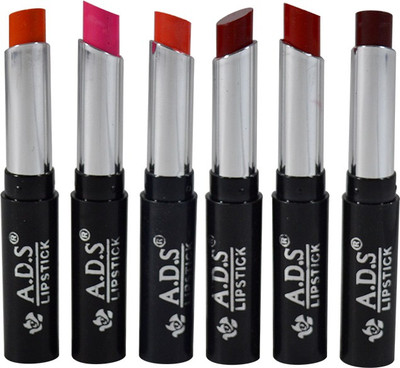 

ADS Glossy Lipstick Pack of 6(GPTGU-B1, 3 g)