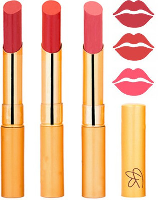 

Rythmx Mauve+Reddish Orange+Nude Color Lipstick Combo 320(Multicolor,)
