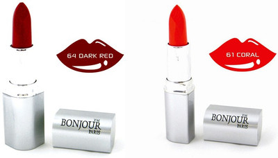 

Bonjour Paris Orange Red New Combo Lipstick(Orange, Red, 8 g)