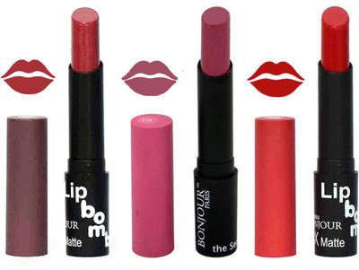 

Bonjour Paris Super Matte Lipstick Combo 177(Multicolor,, 10.5 g)