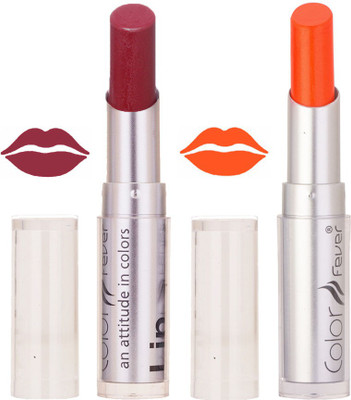 

Color Fever Creamy Matte profissional Maroon,Neon Orange Lipstick(Maroon, Neon Orange, 6.4 g)