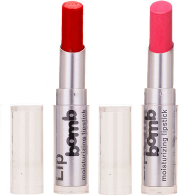 Color Fever Creamy Matte Limited Offer77160249Red, Pink Lipstick Set(Red, Pink, 6.4 g)