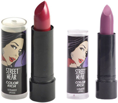 

Street Wear Mystic Mauve & Berry Licious Setof2 Lipstic(Multicolor, 4 g)