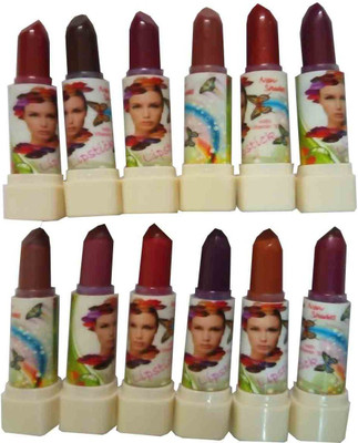 Kwality Beautiful Lipstick Pack-JKH- of 12(12 Multicolor)