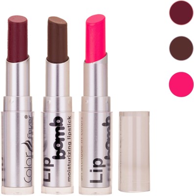 Color Fever New Delhi Girls Selected Color Lipstick 103(Neon Pink, Brown, Wine, 9.6 g)