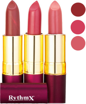 

Rythmx Matte Lipstick Combo 411 421 436(Multicolor)