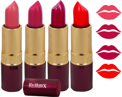 

Rythmx Spark Color Lite Pink,Mauve,Shimmer Pink,Red Shades Lipstick Combo 9861(Pink)