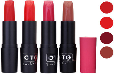 

OTG 9 to 5 Lipstick Set Pack Of 4(Red, 16 g)