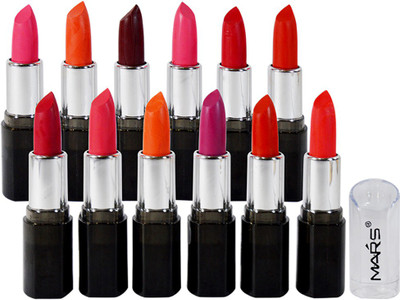 

Mars Mars Moisturing Glossy & Shine Rich Col Lipstick Pack of 12(PGGH-A, 3 g)