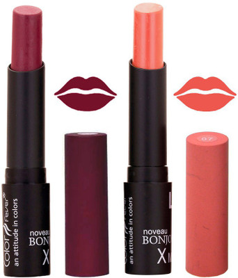 

Color Fever Wine Creamy Matte Offer Lipstick Set-03-07(Wine, Peach, 7 g)
