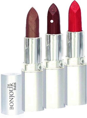 

Bonjour Professional 0302 Coffee Maroon Neon Pink Lipstick(Maroon, Coffee, Neon Pink, 11.4 g)