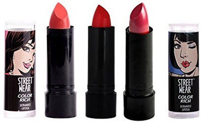 

Street Wear Color Rich Perfect Lip Collection, Set of 3(Multicolor, 4.2 g)