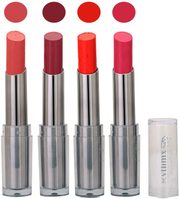 

Rythmx Lipstick in Peach,Dark Mazanta,Orange,Pink Pack of 4(Multicolor)