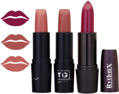 Rythmx OTG,Peach,Nude,Wine,Colour Shades Lipstick 6(Multicolor,)