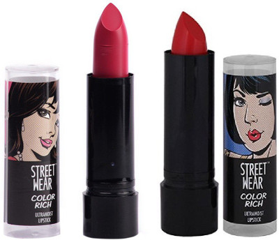 

Street Wear XoXo & Reviting Rouge Setof2 Lipstick(Multicolor, 4 g)